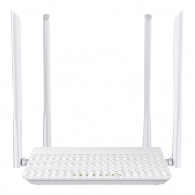 DrPhone WR1 – High Speed Wifi Router – 4 Antennes – 4 LAN-poorten – 1 WAN-poort - Wit