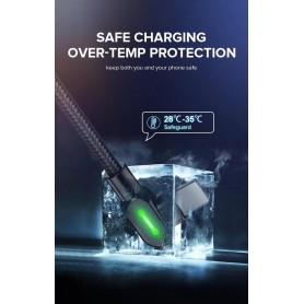 DrPhone MDD Series Lightning Oplaadkabel 2.4A – Oplaadsnoer - 90 graden Haaks Nylon Gevlochten Kabel & Data synchronisatie - 1M