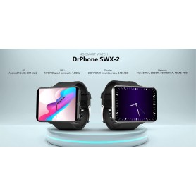 DrPhone SWX-2 - Mini Smartphone + 4G Smartwatch - 2.86 inch Mega Scherm - 1GB Ram - 16GB Opslag - Grote Horloge + WiFi + GPS