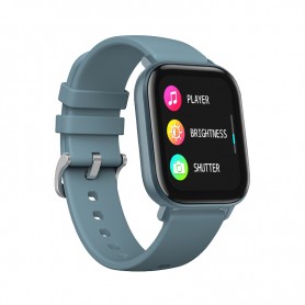 DrPhone GTE Smart - Smartwatch + Tracker - Notificaties - Hartslagmeter - Da Fit (NL App) - Voor iPhone / Samsung etc - Grijs