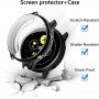 DrPhone SWC TPU Siliconen Case – Geschikt voor Samsung Watch Galaxy Active2 40mm - Ingebouwde Screen Protector - Chrome