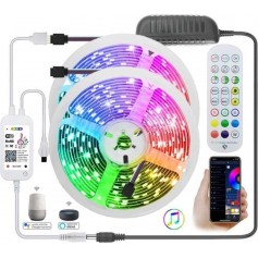 Drphone AG05 - LED Strip RGB - 5 METER - WiFi - Draadloos - Amazon Alexa / Google Home - Smart Life / Tuya - App Bediening