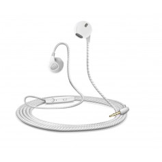 DrPhone V2 In-Ear Oordopjes - Geluidsisolerende Oortelefoon met BASS - 3.5mm Jack - Afstandsbediening & Microfoon - Wit