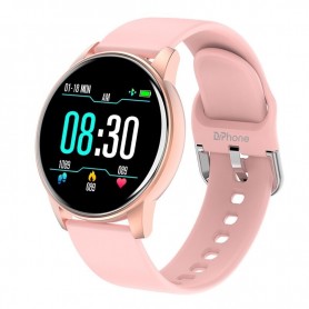 DrPhone DTX-3 – Ultra Slanke Smartwatch Voor Vrouwen – Hartslagmeter – Stappenteller – Sport horloge - Roze