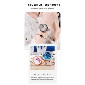 DrPhone Ladies ART - Smartwatch Vrouwen - Luxe Armband - Ultradunne Slimme Horloge - Hartslagmeter - Stappenteller - Zilver