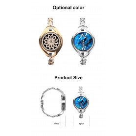 DrPhone Ladies ART - Smartwatch Vrouwen - Luxe Armband - Ultradunne Slimme Horloge - Hartslagmeter - Stappenteller - Zilver