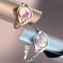 DrPhone Ladies ART - Smartwatch Vrouwen - Luxe Armband - Ultradunne Slimme Horloge - Hartslagmeter - Stappenteller - Zilver
