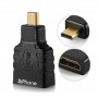DrPhone MHH1 - Micro HDMI Naar HDMI Adapter – 1080P – Verguld - Zwart