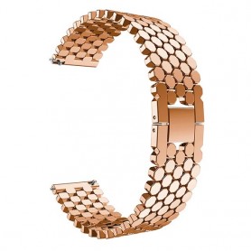 DrPhone RVS6 - Fashion Sport Horloge Band Armband Rvs Roestvrij Staal - 42mm/44mm/45mm - Rose Gold