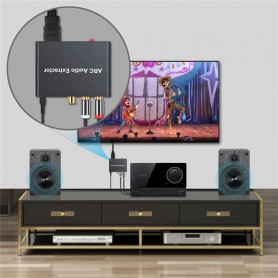 DrPhone ARC11 Audio-extractor - ARC - HDMI met digitale optische TOSLINK SPDIF/coaxiale en analoge 3,5 mm L/R stereo