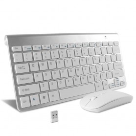Elementkey V09 - Draadloos Toetsenbord - 2.4GHz - Muis - Geschikt voor Computer - Laptop - Wit