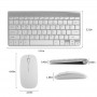 Elementkey V09 - Draadloos Toetsenbord - 2.4GHz - Muis - Geschikt voor Computer - Laptop - Wit