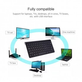 Elementkey V09 - Draadloos Toetsenbord - 2.4GHz - Muis - Geschikt voor Computer - Laptop - Wit
