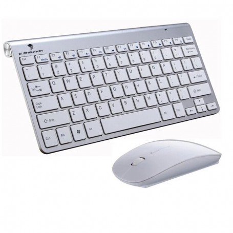 Elementkey V09 - Draadloos Toetsenbord - 2.4GHz - Muis - Geschikt voor Computer - Laptop - Wit