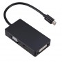 DDrPhone VHD1 - 3 in 1 Mini Displaypoort Naar VGA & HDMI & DVI Monitor Adapter Kabel - High Performance Chips - Zwart