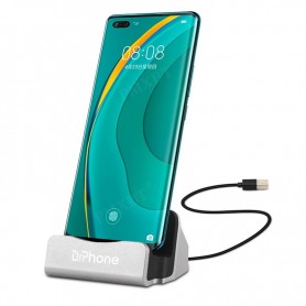 DrPhone DS1 - Oplader - Docking Station - Synchroniseren - Micro USB - Zilver