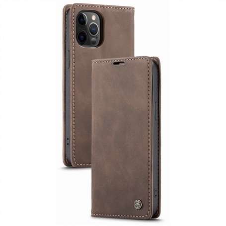 DrPhone CM1 – Telefoonhoesje – PU Leder – Antislip – Case – Compatibel Met IPhone 13 Mini - Donker Bruin