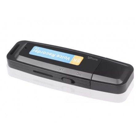 DrPhone DVR2 - Geluidsrecorder - Voicerecorder- Ruisonderdrukking - USB 2.0 met ondersteuning Micro SD - Zwart