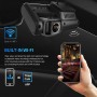 DrPhone RangeT1 Dashcam – Full HD 1080P – WiFI + Dubbele Sony IMX323 Lens - Nachtzicht - Loop Opneemfunctie - Zwart