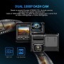 DrPhone RangeT1 Dashcam – Full HD 1080P – WiFI + Dubbele Sony IMX323 Lens - Nachtzicht - Loop Opneemfunctie - Zwart