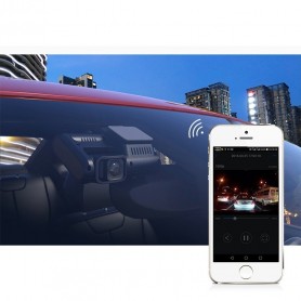 DrPhone RangeT1 Dashcam – Full HD 1080P – WiFI + Dubbele Sony IMX323 Lens - Nachtzicht - Loop Opneemfunctie - Zwart