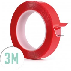 DrPhone DZ2 – Dubbelzijdige Tape – Extra sterk – 30MM – Elastisch - Rood