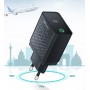 DrPhone HALO10 - 20W PD Snel Lader – USB-C Thuislader - Quick Charge 4.0 - 5V 3A / 9V 2.2A met LED ring - Zwart