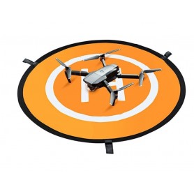 LUXWALLET Drone Landingsbaan Lichtgevend – 75 CM – Waterdicht – Nylon - Drone Accessoires – Dubbelzijdig - Oranje / Blauw
