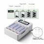 DrPhone IT06 - 4 Poorten Batterij Oplader – Led Display - Oplaadbare Batterijen – Lader Voor Ni-Mh/Ni-CD Batterij – Wit