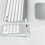 DrPhone UNK1 Numeriek Bedraad Toetsenbord -18 toetsen met 3 USB 2.0-poorten & Led licht – Zilver