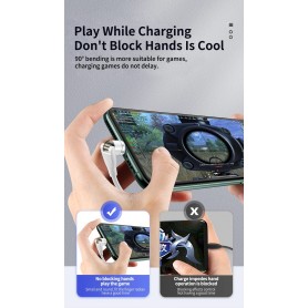 DrPhone OMNIA 540° - Lightning Magnetische Oplader 5V 3A kabel – Premium Geschikt voor o.a iPhone / iPod / Airpods / iPad