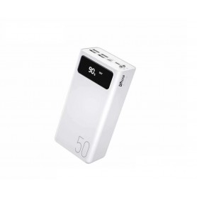 DrPhone PB1 – Powerbank - 50000 Mah – Externe Batterij – 4x USB A 2.1A met Zaklamp & Led Display – Universeel - Wit