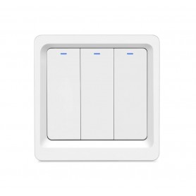 DrPhone SWS1 - Slimme Wifi Schakelaar - Lichtschakelaars 3 Gang - Geschikt voor IOS en Android - Wit
