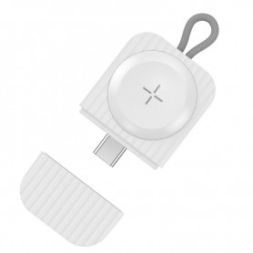 DrPhone MCM2 Draadloze Magnetische USB-C Oplader– 2.5W - Geschikt voor Apple Watch series - Veilig & Stabiel Opladen - Wit