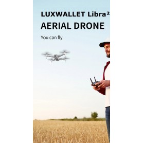 LUXWALLET LIBRA² - 36KM/h - 214 Gram - WiFi GPS 4K Drone - 12MP - EIS Gimbal Stabilisator - 1200 Meter 5G Afstand + 2x Acc