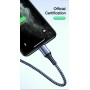 DrPhone CFL USB-C naar Lightning Oplaadkabel – PD ( power delivery) – 18W – Geschikt voor iOS Smartphones & iOS Tablets - Grijs