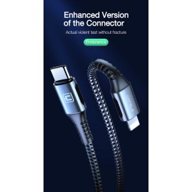 DrPhone CFL USB-C naar Lightning Oplaadkabel – PD ( power delivery) – 18W – Geschikt voor iOS Smartphones & iOS Tablets - Grijs