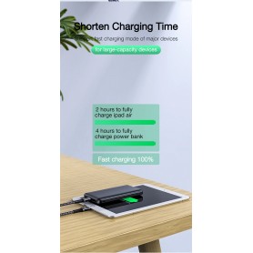 DrPhone CFL USB-C naar Lightning Oplaadkabel – PD ( power delivery) – 18W – Geschikt voor iOS Smartphones & iOS Tablets - Grijs