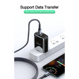 DrPhone CFL USB-C naar Lightning Oplaadkabel – PD ( power delivery) – 18W – Geschikt voor iOS Smartphones & iOS Tablets - Grijs