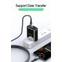 DrPhone CFL USB-C naar Lightning Oplaadkabel – PD ( power delivery) – 18W – Geschikt voor iOS Smartphones & iOS Tablets - Grijs