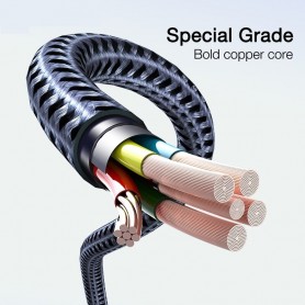 DrPhone CFL USB-C naar Lightning Oplaadkabel – PD ( power delivery) – 18W – Geschikt voor iOS Smartphones & iOS Tablets - Grijs