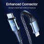 DrPhone CFL USB-C naar Lightning Oplaadkabel – PD ( power delivery) – 18W – Geschikt voor iOS Smartphones & iOS Tablets - Grijs