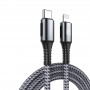 DrPhone CFL USB-C naar Lightning Oplaadkabel – PD ( power delivery) – 18W – Geschikt voor iOS Smartphones & iOS Tablets - Grijs