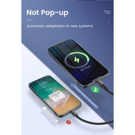 DrPhone UNL2 USB-C naar Lightning 9V Snelle Oplaadkabel –20W –Geschikt voor iOS Smartphones & iOS Tablets -Data Sync -2M