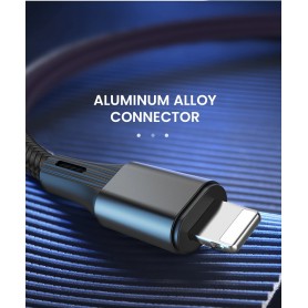 DrPhone UNL2 USB-C naar Lightning 9V Snelle Oplaadkabel –20W –Geschikt voor iOS Smartphones & iOS Tablets -Data Sync -2M