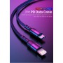 DrPhone UNL3 USB-C naar Lightning 9V Snelle Oplaadkabel –20W –Geschikt voor iOS Smartphones & iOS Tablets -Data Sync -2M