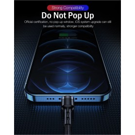 DrPhone UNL3 USB-C naar Lightning 9V Snelle Oplaadkabel –20W –Geschikt voor iOS Smartphones & iOS Tablets -Data Sync -2M