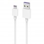 DrPhone® - Gecertificeerde 3 Meter Lightning naar USB kabel - 8-pin Oplaadkabel - TPE Materiaal - Veilig laden - Wit