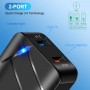 DrPhone HALOXII - 28W Thuislader - USB 3.0 Qualcom 3.0 Quick Charge & 2.1A met indicator licht - Adapter - Snel Lader– Zwart