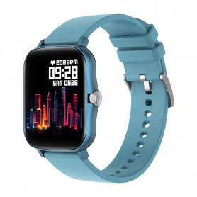 DrPhone GTE8 - Slimme Horloge / Smartwatch voor Mannen / Vrouwen - Zwemmen - Stappenteller - Hartslag Voor IOS / Android - Blauw